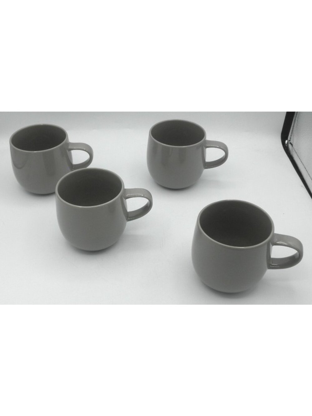 Camden Stone Gray by Crate & Barrel 3-1/2 Inch Mug Set of 4 Pattern: CBLCAMSTO